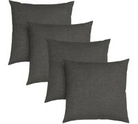 Coussins de Canapé sleepling Lot de 4 40 x 40 cm Tissu Résistant Gris Foncé