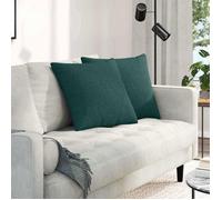 Coussins de canapé - VIDAXL - 50 x 50 cm - Vert foncé - 2 pièces - Déhoussable zippé