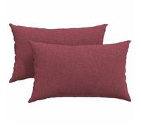 Coussins de canapé - vidaXL - Bordeaux - 50x30x18 cm - Housses amovibles - Rembourrage polyester - Lot de 2