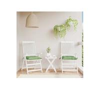 vidaXL Coussins de chaise 2 pcs à motif de feuilles 50x50x7 cm tissu 361555 Blanc G