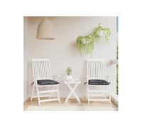 vidaXL Coussins de chaise 361546 2 pcs 50x50x7 cm tissu Oxford carreaux noir