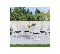 Coussins de chaise 4 pcs carreaux noir 50x50x7 cm tissu oxford