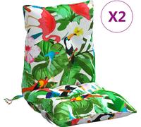 Coussins de chaise à dossier bas lot de 2 multicolore