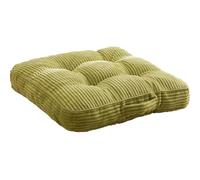 Coussins de Chaise Carré 55x55x10cm ,Coussin de Sol pour Chaise épais | Antidérapants Coussin de Matelas ,Velours côtelé, avec Poignée pour Exterieur/Intérieur(Vert clair)