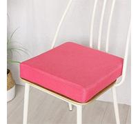 Coussins de chaise carrés 45 x 45 x 3 cm - Rembourrage en lin - Mousse à mémoire de forme - Fond antidérapant - Housse de chaise amovible et lavable