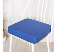 Coussins de chaise carrés 45 x 45 x 8 cm - Rembourrage en lin - Mousse à mémoire de forme - Fond antidérapant - Housse de chaise amovible et lavable