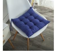 Coussins de chaise carrés - MHY® - Lot de 6 - 40x40 cm - Matelassés - Confortables - Intérieur et extérieur - Bleu foncé