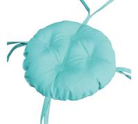 Coussins de chaise - Coussin rond bleu ciel ultra doux pour tabouret - Coussin d'assise antidérapant pour chaise de salle à manger avec attaches, 35 cm d'épaisseur, pour un confort optimal e