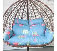 Coussins de chaise - Coussin rond haut de gamme pour fauteuil suspendu en forme d'œuf - Coussins épais et lavables en rotin pour hamac d'extérieur 2 places - Design raffiné en coton, 3 pièce
