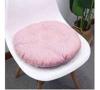 Coussins de chaise, coussins de chaise ronds doux de style bohème, coussins de maison, diamètre rayé rose lot de 2, 40 x 40 cm