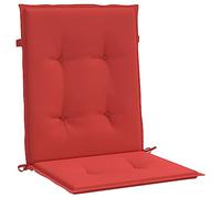 Coussins de chaise de jardin à dossier bas lot de 4 rouge