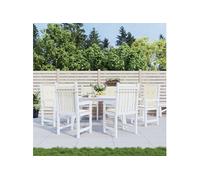 vidaXL Coussins de chaise dossier bas - Lot de 6 crème