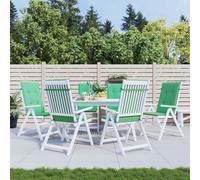 vidaXL Coussins de chaise haute Lot de 6 en tissu dossier haut 120x50x3 cm Vert vif