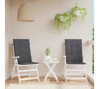 VIDAXL Coussins de chaise dossier haut lot de 2 crème