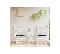 Vidaxl Coussins De Chaise De Jardin Lot De 2 Motif ¿¿ Carreaux Noir