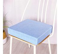 Coussins de chaise de salle à manger d'extérieur 45 x 45 x 5 cm - Coussins de chaise carrés en lin à mémoire de forme - Fond antidérapant - Amovible et lavable - Pour jardin, cuisine, salon