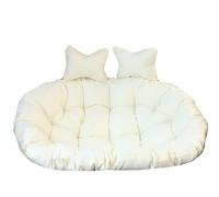 Coussins de chaise - Fauteuil suspendu hamac double œuf de luxe pour extérieur avec coussin lavable, fauteuil suspendu confortable pour terrasse deux places pour une détente élégante au jard
