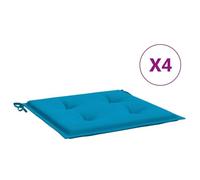Coussins de chaise - GAROSA - 4 pcs - Bleu - Tissu Oxford - Imperméable 50x50x3 cm