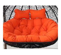 Coussins de chaise - Grand ensemble de coussins pour balancelle d'extérieur en forme d'œuf - Coussins d'assise épais et lavables, motif nid orange uni pour un confort et un style ultimes - C