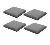 Coussins de chaise - Outsunny - lot de 4 - 47 x 47 cm - rembourrage épais - résistant à la décoloration - gris