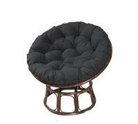 Coussins de Chaise Ronds, Doux Épais Coussin Fauteuil Papasan Coussin Fauteuil Rotin pour Jardin ExtéRieur, Balcon Et Salon- Noir