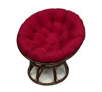 Coussins de chaise ronds en forme de lune pour fauteuils œuf - Coussins d'assise matelassés en polyester doux et moelleux, décoration confortable et élégante pour le salon, 50 x 50 cm, coule