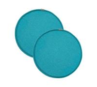 Coussins de chaise ronds en mousse à mémoire de forme avec base | Lot de 2/4/6 tabourets pour salle à manger, cuisine, bistrot, bar, terrasse, jardin et véranda