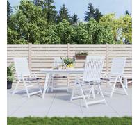 vidaXL Coussins de jardin 50 x 50 x 3 cm tissu Oxford motif carreaux lot de 4 Gris