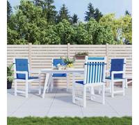 Vidaxl Coussins De Chaise De Jardin 4 Pcs Bleu Royal 100x50x3 Cm