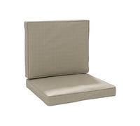 Coussins pour chaise - coussins fauteuil de jardin - Outsunny - coussin assise et dossie - polyester - 56x52/56x46cm - kaki