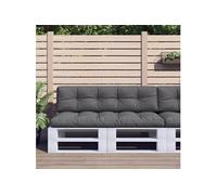 Vidaxl Coussins De Palette Lot De 2 Anthracite Tissu
