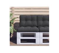 vidaXL Coussins de palette Lot de 2 Tissu Noir