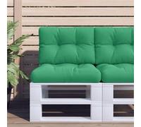 vidaXL Coussins de palette lot de 2 vert tissu