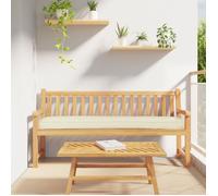 Coussins de palette pour banc 2 pcs Crème 200x40x8 cm Tissu Oxford