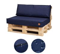Coussins de palettes 120 x 80 Set pour meubles en palettes d'europallets EU pallet sofa Le set se compose de 2 parties de couleur : navy
