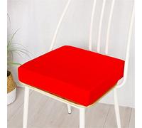 Coussins de siège carrés 45 x 45 x 8 cm - Rembourrage en lin - Mousse à mémoire de forme - Fond antidérapant - Amovible - Lavable - Pour jardin, cuisine, salon
