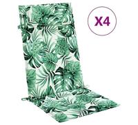 Coussins de siège pour fauteuils et chaises de jardin, avec appui-tête, imperméables, antidérapants et lavables en machine. Longueur : 120 cm. Motifs : 6 motifs de feuilles