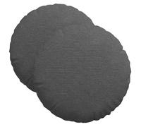 Coussins de siège ronds - vidaXL - Gris foncé - Ø 40 cm - Housse amovible - Velours côtelé - Rembourrage polyester