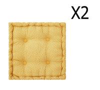 Coussins de sol 40x40 cm - Ocre (Lot de 2)