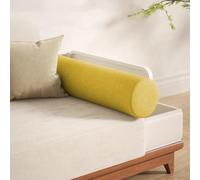 Coussins de soutien pour accoudoirs de canapé ronds - Coussins de tête, lombaire et cou - Coussins cylindriques avec housse amovible pour canapé, lit, voiture, maison (40 * 10 cm, Jaune)