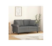 vidaXL Coussins décoratifs Gris foncé 40x40 cm