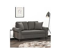 vidaXL Coussins décoratifs velours gris foncé 40x40 cm Lot de 2