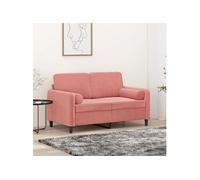vidaXL Lot de 2 Coussins Décoratifs, Oreillers de Balcon, Coussins de Sièges Patio Jardinage Jardin Terrasse Extérieur, Rose Velours