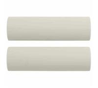 Coussins décoratifs en velours - vidaXL - Lot de 2 - Crème - Ø15x50 cm - Velours doux - Housses amovibles