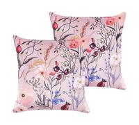 Coussins Décoratifs Roses en Velours 45 x 45 cm Glamour à Fleurs Lot de 2 Anemon