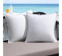 Coussins design en coton imperméables - Lot de 2 housses résistantes aux intempéries pour l'extérieur - 40 x 40 cm Jardin, terrasse, salon, banc, lit, tente, parc