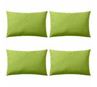 vidaXL Lot de 4 Oreillers d'Extérieur, Cousins de Balcon, Oreillers de Sièges, Décoration de Patio Jardinage Jardin Terrasse, Vert Pomme