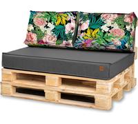 Coussins en palette 120 x 80 Set pour meubles en palette Coussin en palette résistant à l'eau Le canapé en palette complet se compose de 3 parties en couleur :