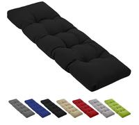 Coussins épais de 8 cm d'épaisseur avec attaches pour terrasse, jardin, balançoire, terrasse et cuisine - Disponible en 110/130/100 x 50/160 x 60 cm et format A4 (45 x 120 x 5 cm)