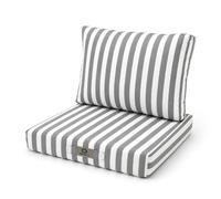 Coussins Jardin 60x70 Rayure Gris Clair - Premium 270g